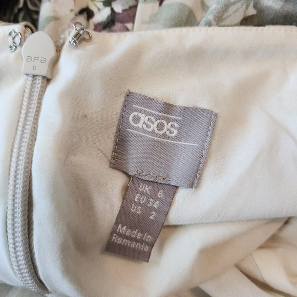 ASOS Floral Puff Sleeve Mini Dress - Picture 6 of 11